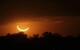 FILE - The moon passes in front of the setting sun during a total solar eclipse in Buenos Aires, Argentina, Tuesday, July 2, 2019. Small towns and rural enclaves along the path of April’s 2024 total solar eclipse are steeling for huge crowds of sun chasers who plan to catch a glimpse of day turning into dusk in North America. (Ǻ Photo/Marcos Brindicci, File)