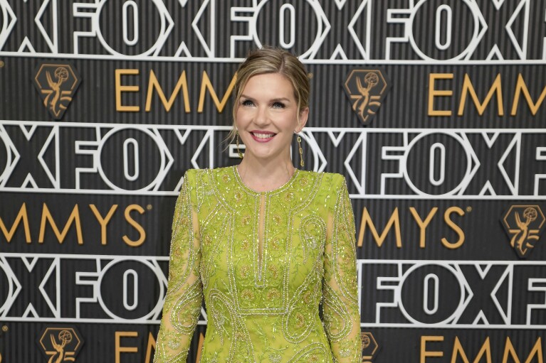Jessica Chastain arrives at the 75th Primetime Emmy Awards on Monday, Jan. 15, 2024, at the Peacock Theatre in Los Angeles. (Photo by Richard Shotwell/Invision/AP)