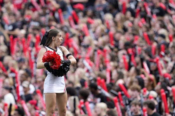 Fans attend the first half of an NCAA college football game between Cincinnati and Kennesaw State, Saturday, Sept. 10, 2022, in Cincinnati. (AP Photo/Jeff Dean)