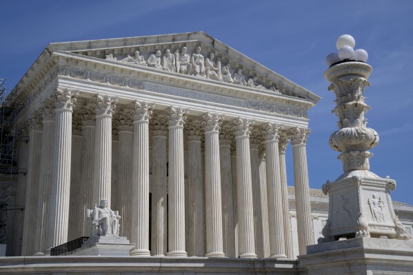 FILE - The Supreme Court on Wednesday afternoon, April 19, 2023, in Washington. (AP Photo/Jacquelyn Martin, File)