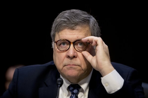 
              In this Jan. 15, 2019 photo, Attorney General nominee William Barr testifies during a Senate Judiciary Committee hearing on Capitol Hill in Washington. The exact timing of Mueller’s endgame is still unclear. But Attorney General William Barr, who oversees the investigation, has said he wants to release as much information as he can about the probe into possible coordination between Trump associates and Russia's efforts to sway the 2016 election. But during his confirmation hearing last month, he also made clear that he will ultimately decide what the public sees — and that any report will be in his words, not Mueller's.  (AP Photo/Andrew Harnik)
            