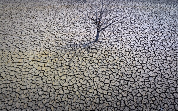 View of the Sau reservoir about 100 km (62 miles) north of Barcelona. Spain, March 20, 2023. (AP Photo/Emilio Morenatti)