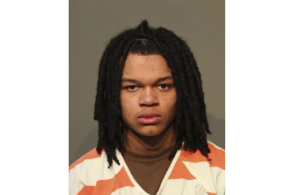 FILE - This booking photo provided by the Polk County, Iowa, Jail shows Preston Walls. A trial will begin this week for Walls, the first of two teens charged with murder in a shooting at a Des Moines alternative school that left two students dead and the program's founder injured. Jury selection is scheduled to start Monday, Aug. 28, 2023, in the trial of Walls, who is charged with two counts of first-degree murder, attempted murder and criminal gang participation. (Polk County Jail via AP, File)