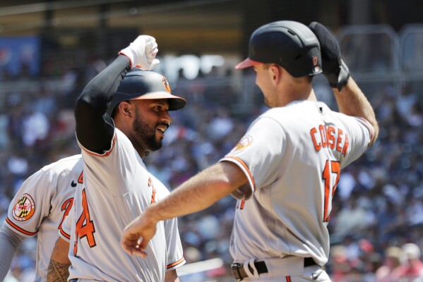 Santander hits 2 of Orioles' 6 homers as Baltimore routs Minnesota