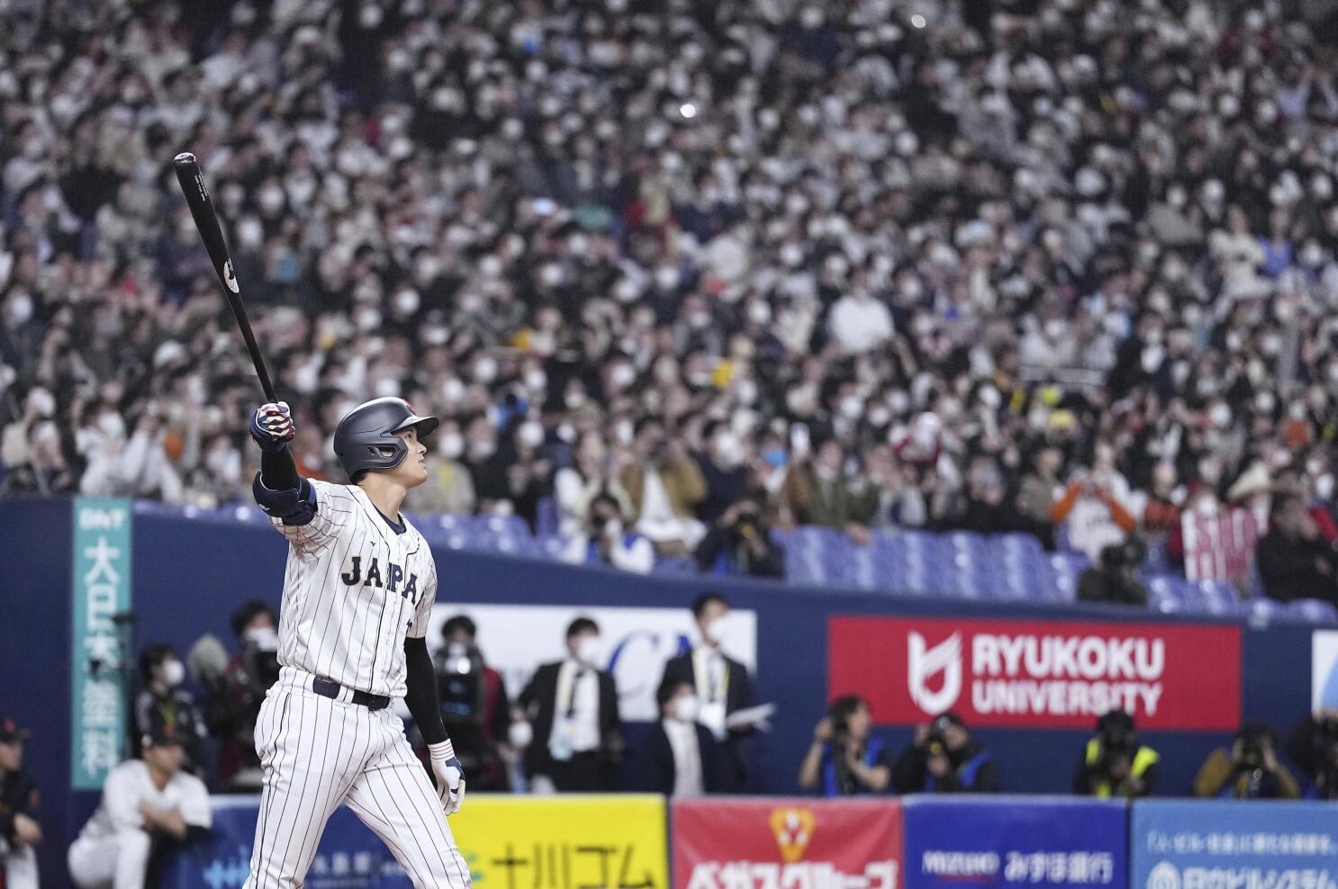 Shohei Ohtani hits home run on one knee in WBC exhibition – AsAmNews