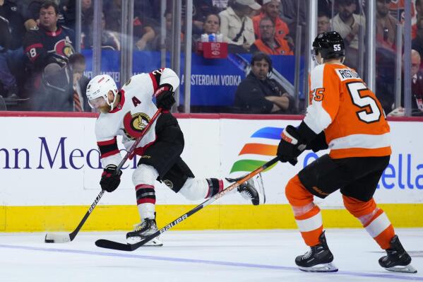 Giroux wins in return to Philly, Senators defeat Flyers 4-1