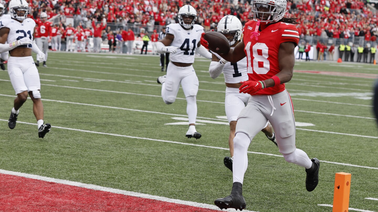 Marvin Harrison Jr. highlights from Ohio State's win vs. Wisconsin