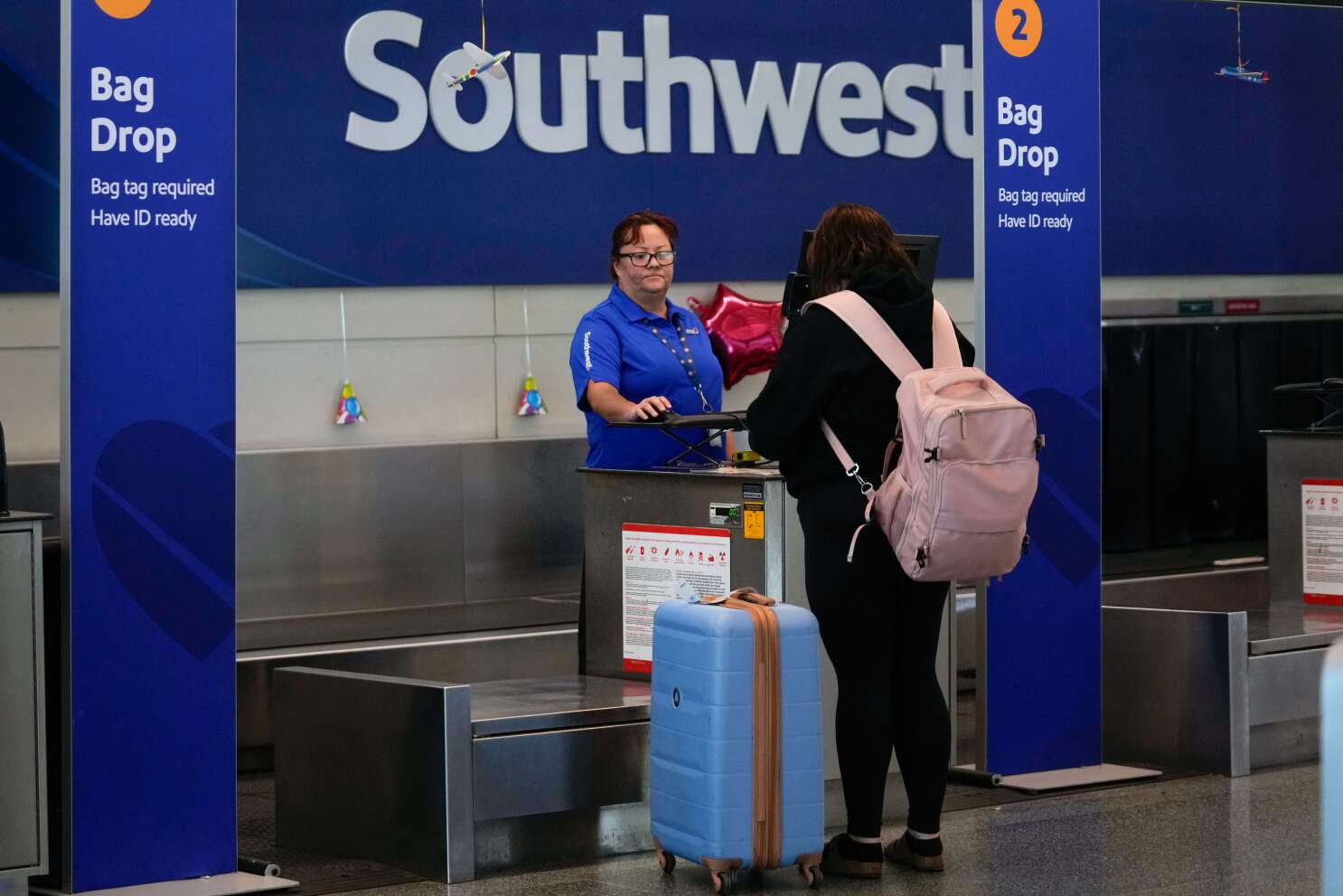Final boarding call for free bags at Southwest Airlines