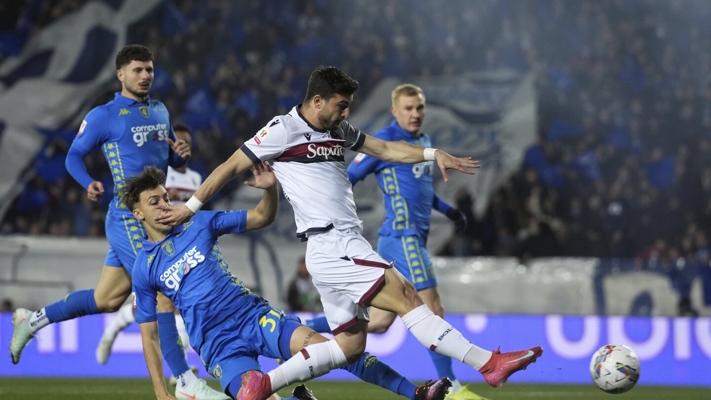 Bologna nears first Coppa Italia final since 1974 with 3-0 win over Empoli