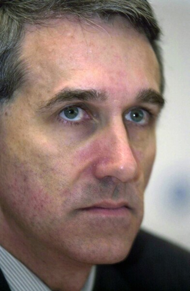 Jeffrey Gedmin, director of the Aspen Institute in Berlin, attends a press conference in Prague, Nov. 20, 2002. (Rene Volfik/CTK via AP, File)