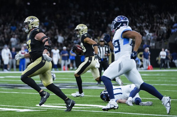 Samson Nacua's 106-yard return is a highlight the Saints receiver will  cherish and regret | AP News