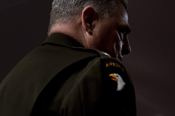 FILE - Chairman of the Joint Chiefs of Staff Gen. Mark Milley appears during a short break at a Senate Armed Services budget hearing on Capitol Hill in Washington, Thursday, June 10, 2021. (AP Photo/Andrew Harnik, File)