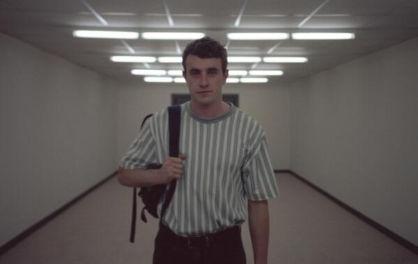 This image released by A24 shows Paul Mescal in a scene from "Aftersun." (A24 via AP)