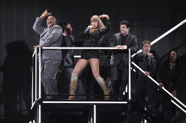 Taylor Swift performs during “The Eras Tour” in Vancouver, British Columbia, Friday, Dec. 6, 2024. (Darryl Dyck/The Canadian Press via AP)