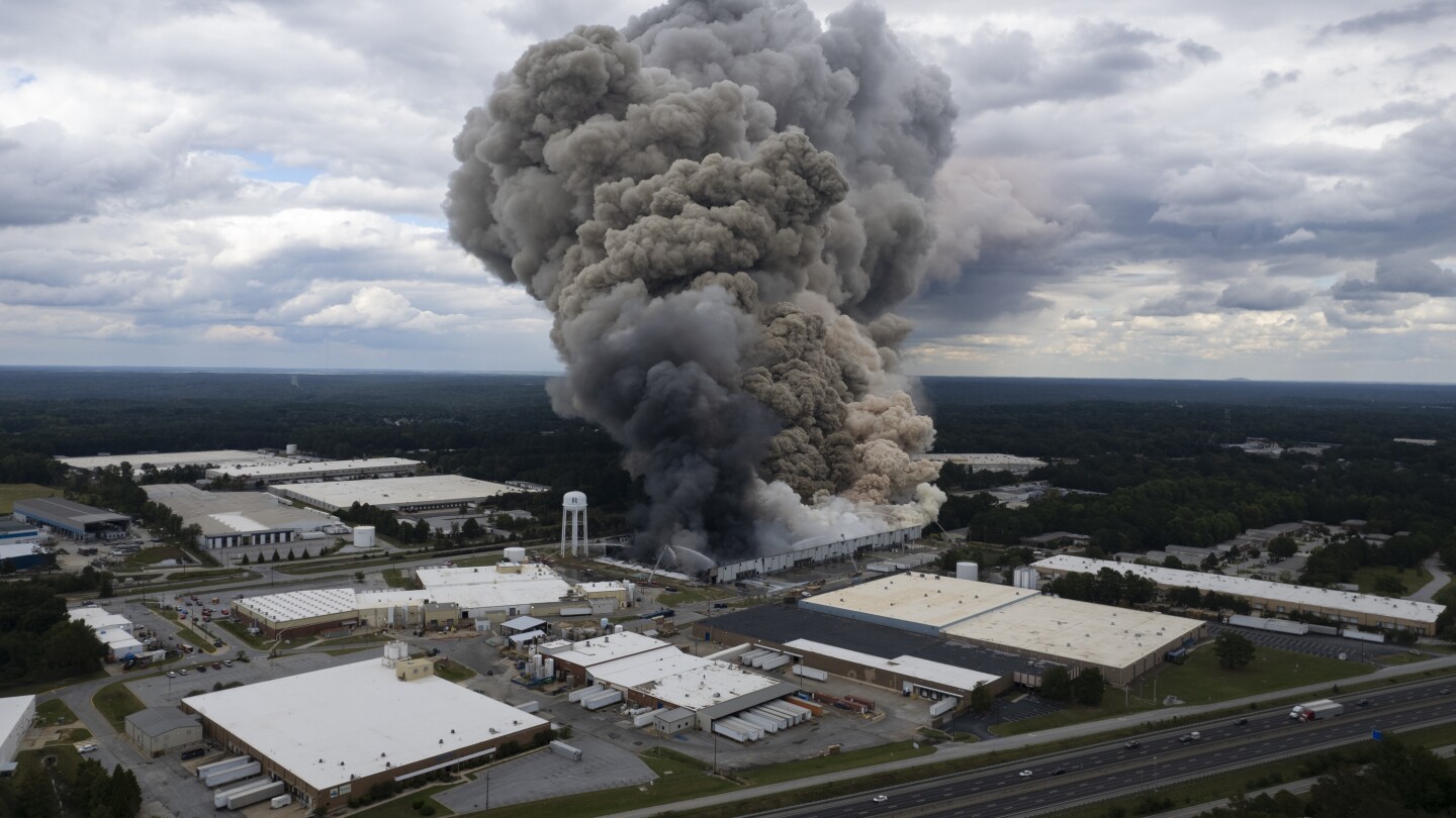 Interstate is closed outside Atlanta as residents evacuate due to a chemical plant fire