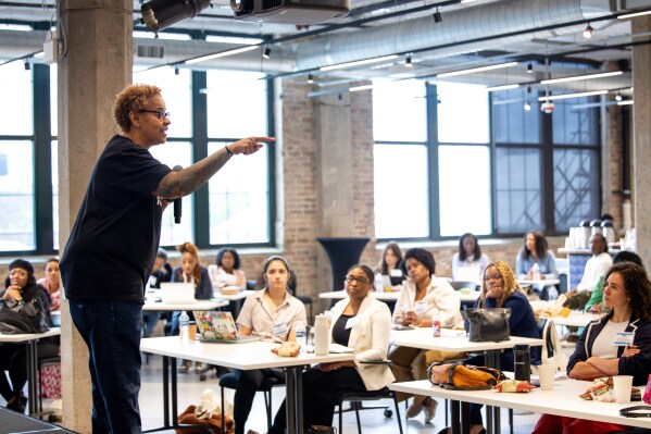 1863 Ventures CEO Melissa Bradley teaching 40 women business owners