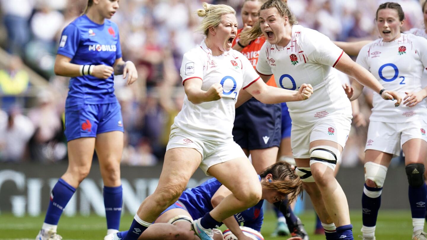 Record crowd for women's rugby sees England retain 6N title | AP News