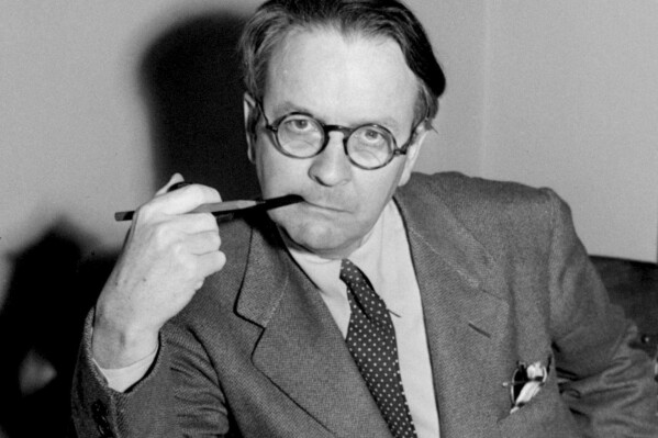 FILE - This 1946 file photo shows mystery novelist and screenwriter Raymond Chandler. A rare and newly published Raymond Chandler poem is an ode to his late wife, Cissy. (AP Photo, File)