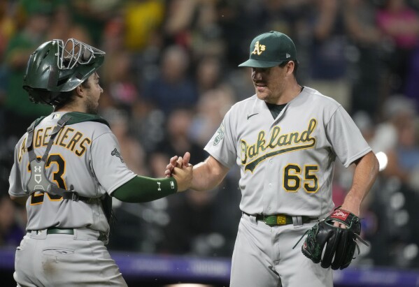 Gelof, Laureano homer to back Sears in the Athletics' 8-5 victory over the  Rockies