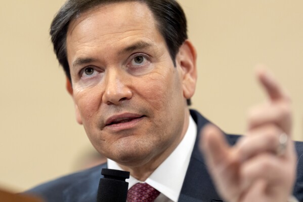 Secretary of State Marco Rubio speaks during a hearing of the House Committee on Foreign Affairs on Capitol Hill, Wednesday, May 21, 2025, in Washington. (AP Photo/Mark Schiefelbein)