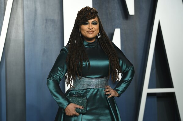 FILE -This Feb. 9, 2020 file photo shows filmmaker Ava DuVernay at the Vanity Fair Oscar Party in Beverly Hills, Calif. DuVernay directed the four-part Netflix series "When They See US," which explores the true story of the Central Park Five, five black and Latino teenagers who were coerced into confessing to a rape they didn't commit in 1989. (Photo by Evan Agostini/Invision/AP, File)