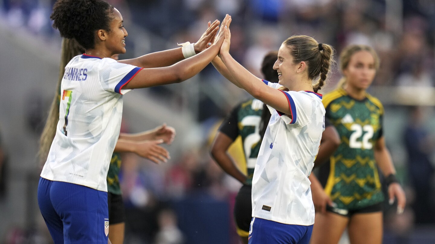 Sentnor and Biyendolo score 2 each and US women beat Jamaica 4-0