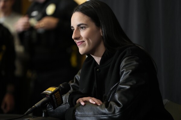 Iowa honors Caitlin Clark by retiring her number and hanging it in the  rafters | AP News