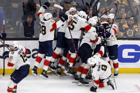 Panthers oust record-setting Bruins 4-3 in OT in Game 7 – KGET 17