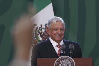 Mexican President Andres Manuel Lopez Obrador, giving a shoutout