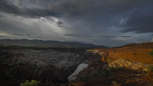 A chromium mine is visible near Kaliapani village in Jajpur district, Odisha, India on Wednesday, July 5, 2023. Chromium, used mostly as a coating to stop rust in steel and car parts, has been deemed necessary for India's transition to cleaner energy. (AP Photo/Anupam Nath)