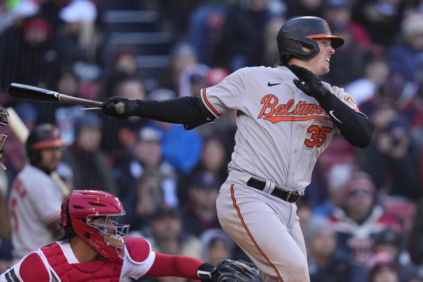 Rutschman debuts for Orioles with triple as first MLB hit