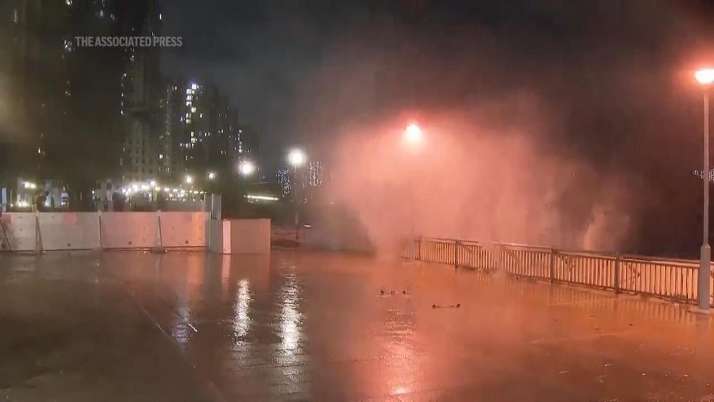 Typhoon Yagi passes Hong Kong causing heavy rain, strong winds, fallen