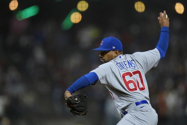 Chicago Cubs' Mychal Givens pitches against the San Francisco Giants during the eighth inning of a baseball game in San Francisco, Friday, July 29, 2022. (AP Photo/Godofredo A. Vásquez)