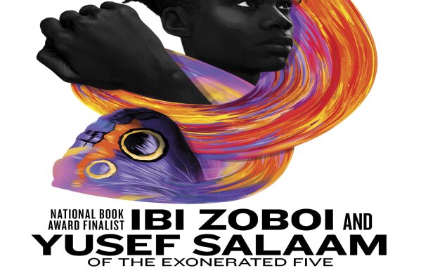 This cover image released by Balzer + Bray, an imprint of HarperCollins Children's Books, shows "Punching the Air" by Ibi Zoboi and Yusef Salaam. Salaam, one of the former “Central Park Five” is teaming with an acclaimed children's author Zoboi on a young adult novel with a personal theme _ being wrongfully sentenced to prison.  The book comes out Sept. 1.  (Balzer + Bray via AP)