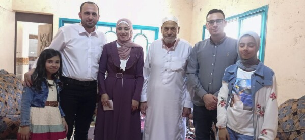 This April 21, 2023 photo provided by Ahmed al-Naouq shows his niece Tala al-Naouq, brother Mohammed al-Naouq, Alaa al-Naouq, his father Nasri al-Naouq, Mahmoud al-Naouq and Dima al-Naouq in Deir Al Balah, Gaza. Entire generations of Palestinian families in the besieged Gaza Strip have been killed in airstrikes in the ongoing Hamas-Israel war. The unprecedented violence has raised troubling questions about Israeli tactics. Ahmed al-Naouq says none of his 21 family members, including 13 children, killed in an Israeli strike on his family's home belonged to Hamas. (Courtesy of Ahmed al-Naouq via AP)