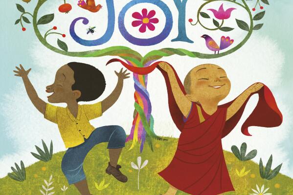 This cover image released by Random House Children’s Books shows "The Little Book of Joy" by the Dalai Lama and Archbishop Desmond Tutu, releasing Sept. 27. (Random House Children’s Books via AP)