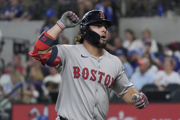 Boston's Wilyer Abreu lets the emotions flow in a 2-homer game a day after  grandmother's death | AP News