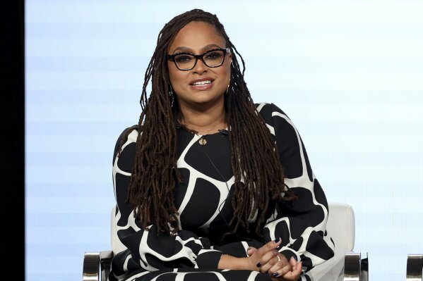 FILE - In this Thursday, Jan. 16, 2020, file photo, Ava DuVernay speaks at the OWN: Oprah Winfrey Network's "Cherish the Day" series panel during the Discovery Network TCA 2020 Winter Press Tour in Pasadena, Calif. The series, airing at 10 p.m. EST Tuesday, follows a Los Angeles couple's relationship over eight episodes that span five years. Xosha Roquemore and Alano Miller star in the network's first anthology series, created by filmmaker and TV producer DuVernay. (Photo by Willy Sanjuan/Invision/AP)