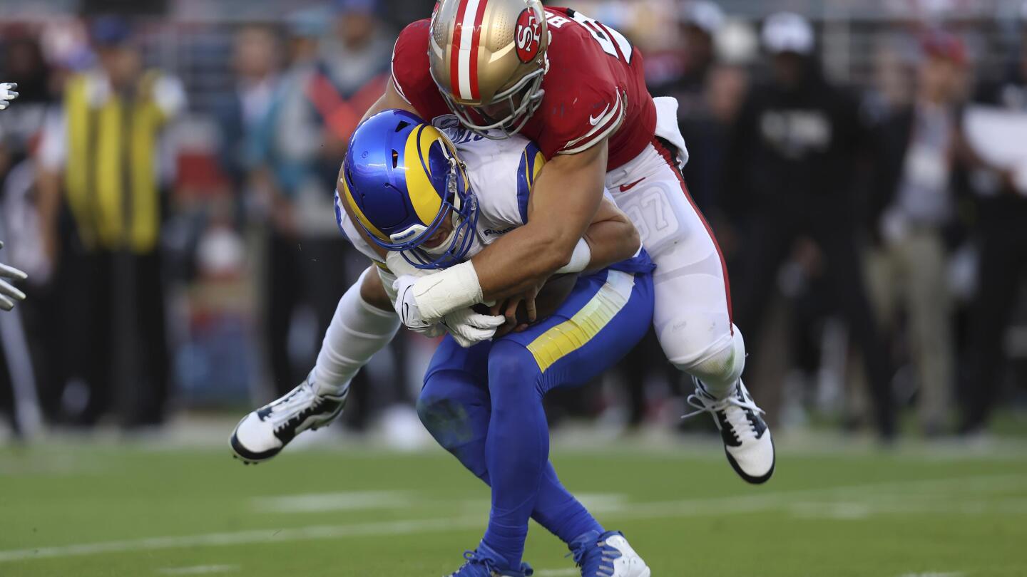 Monday's NFL: Rams' Stafford sacked six times in loss; Eagles improve to 3-0