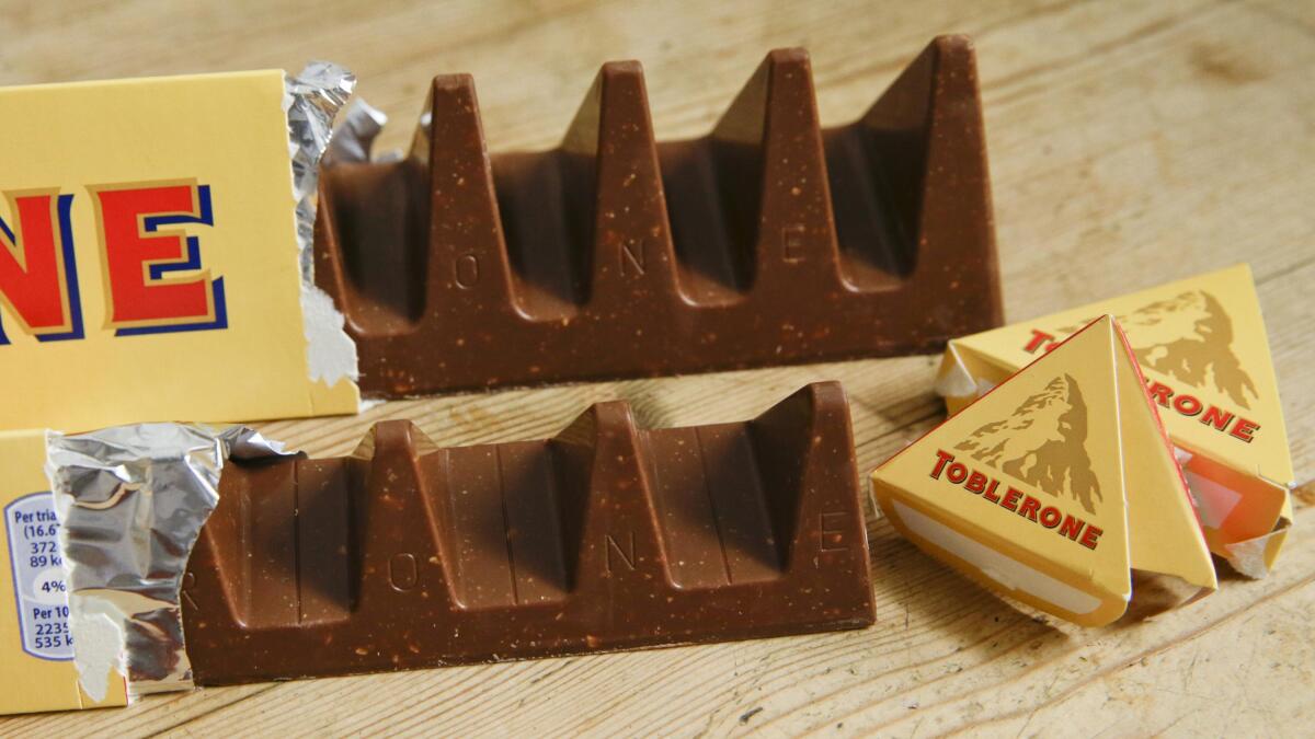 Toblerone drops iconic design due to rules on 'Swissness' | AP News