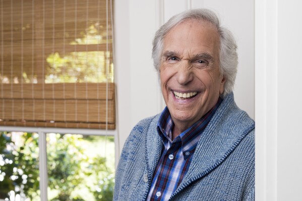 Henry Winkler poses for a portrait in Los Angeles on Wednesday, Oct. 11, 2023, to promote his memoir "Being Henry: The Fonz...and Beyond." (Photo by Willy Sanjuan/Invision/AP)