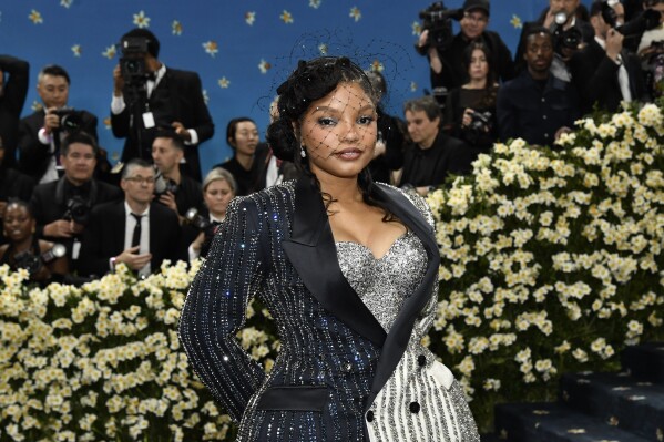 Halle Bailey attends The Metropolitan Museum of Art's Costume Institute benefit gala celebrating the opening of the "Superfine: Tailoring Black Style" exhibition on May 5, 2025, in New York. (Photo by Evan Agostini/Invision/AP, File)
