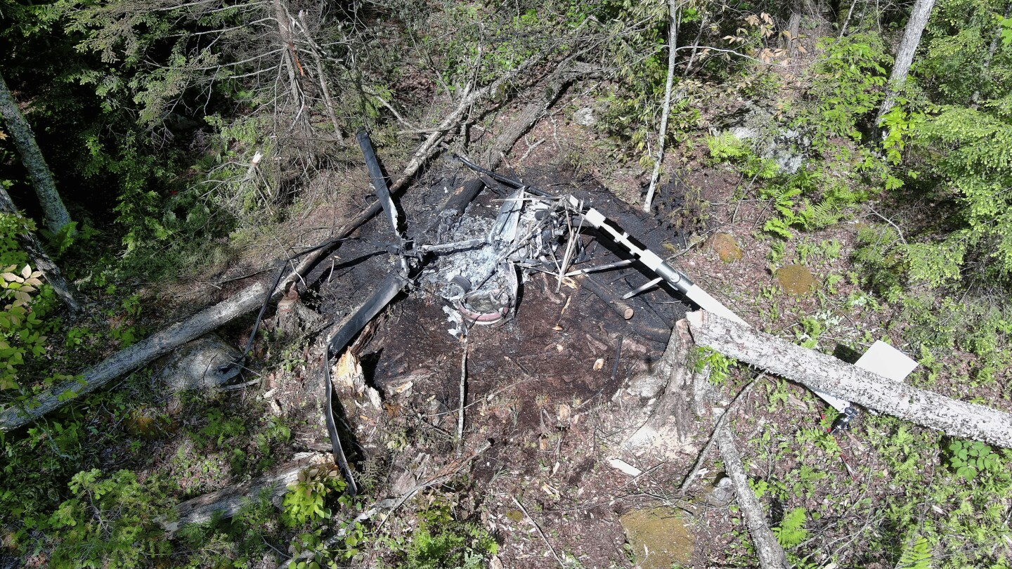 Bystanders help remove pilot from burning helicopter after crash in New Hampshire