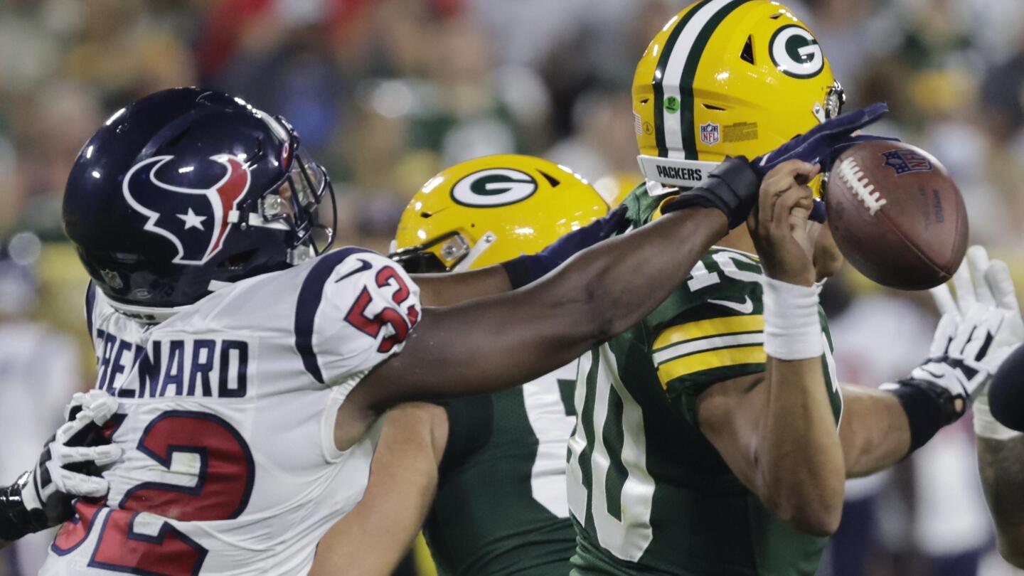 Jordan Love impresses in first NFL action in Packers' loss to Texans