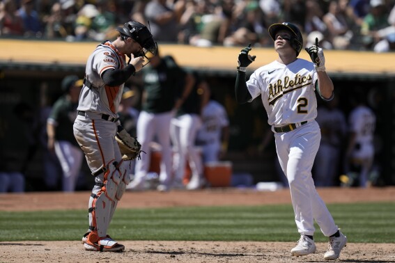 Seth Brown singles in 8th inning to send A's past Giants 2-1