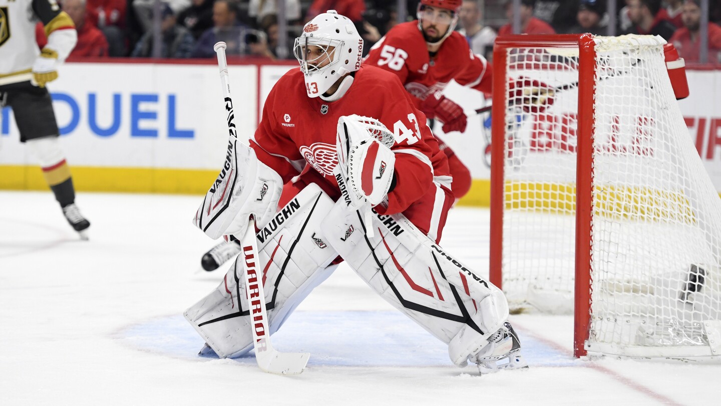 Red Wings Blank Golden Knights 3-0, Mrazek Earns Shutout