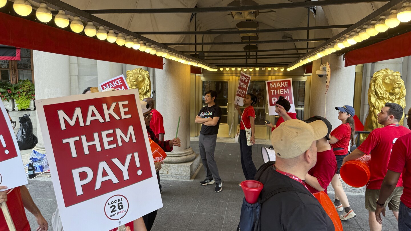 Thousands of hotel workers in the US are striking over Labor Day weekend