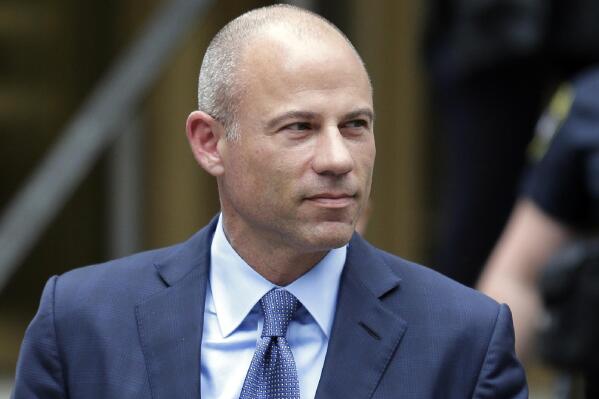 FILE - In this May 28, 2019, file photo, California attorney Michael Avenatti leaves a courthouse in New York following a hearing. Avenatti's lawyers say there is a strong likelihood that the once high-flying California attorney will testify at a New York trial where he is accused of swindling porn star Stormy Daniels out of a book deal's proceeds. (AP Photo/Seth Wenig, File)