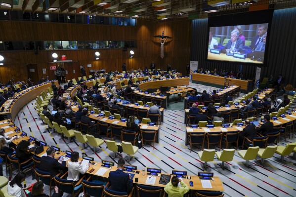 United Nations Secretary-General António Guterres speaks during the Summit of the Future, Thursday, Sept. 21, 2023 at United Nations headquarters. (AP Photo/Mary Altaffer)