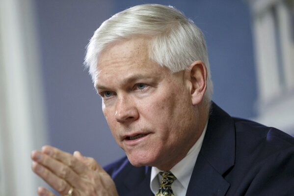 FILE - In this Feb. 2, 2015 file photo, then Rep Pete Sessions, R-Texas, opens a meeting of the House Rules Committee at the Capitol in Washington.  Venezuela's socialist government tried to recruit former Congressman Pete Sessions to broker a meeting with the CEO of Exxon Mobil at the same time it was secretly paying a close former House colleague $50 million to keep U.S. sanctions at bay, The Associated Press has learned. (AP Photo/J. Scott Applewhite, File)